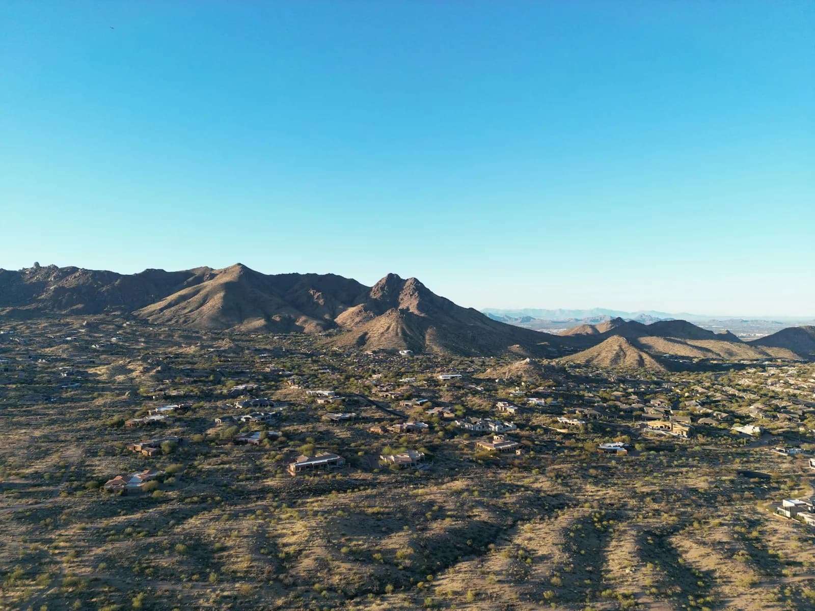 Scottsdale neighborhoods stretching toward the desert mountains