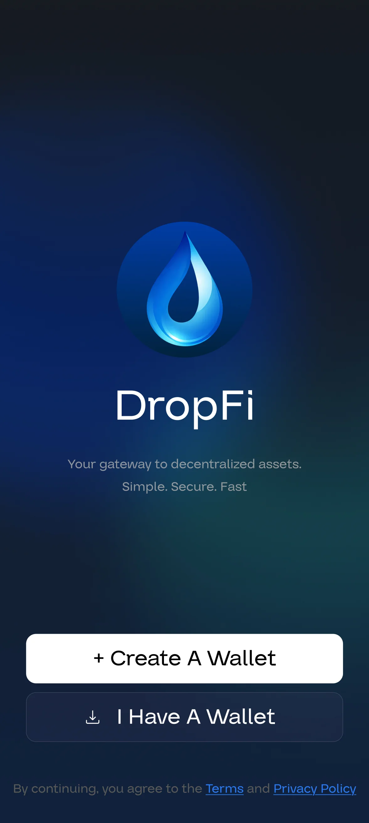 DropFi mobile login
