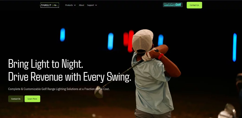 iTarget Golf website opening