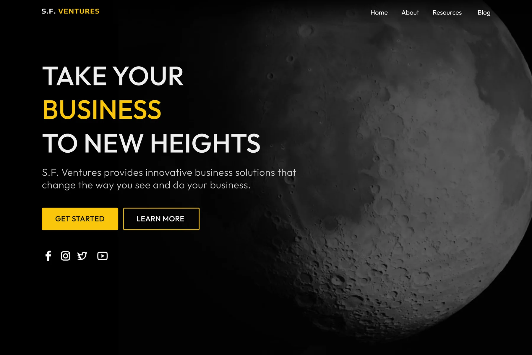 S.F. Ventures website design
