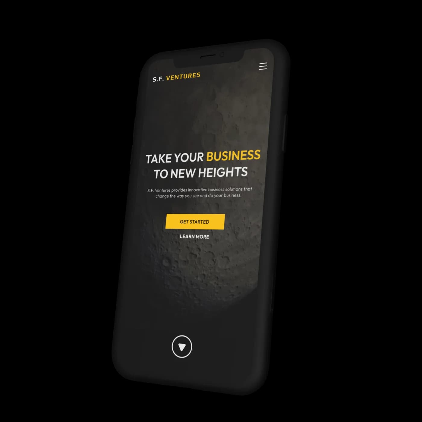 S.F. Ventures website mockup