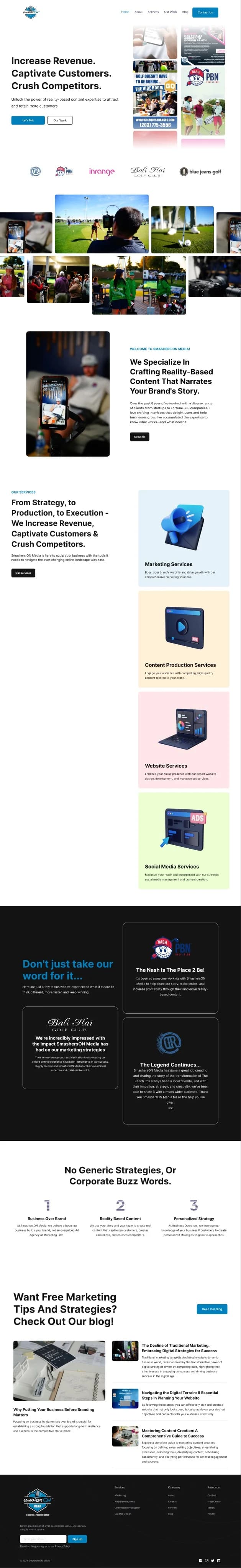 Full SmashersON Media website capture