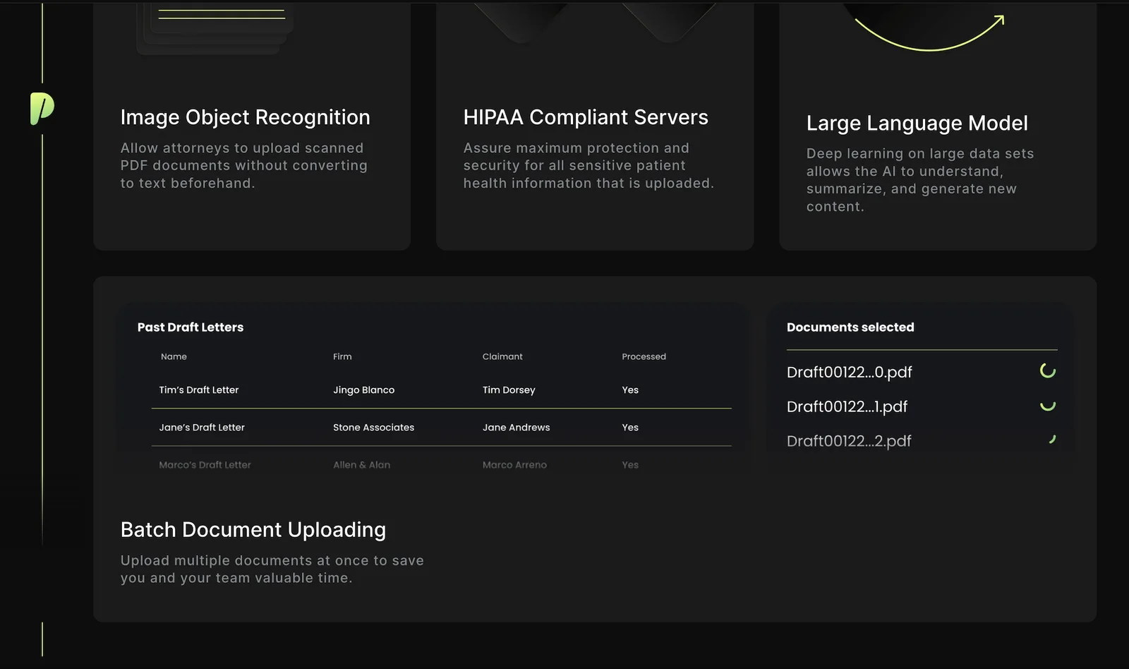 Pro Plaintiff AI product interface