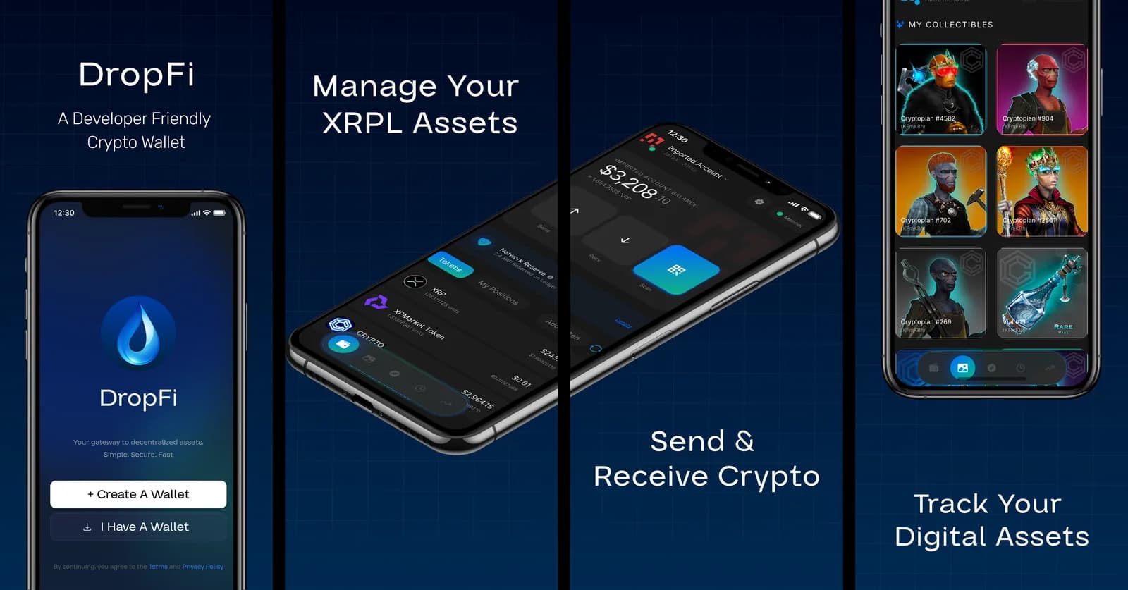 DropFi website interface