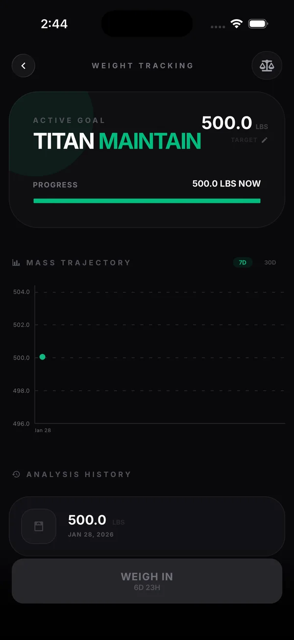 GymTok progress and statistics screen